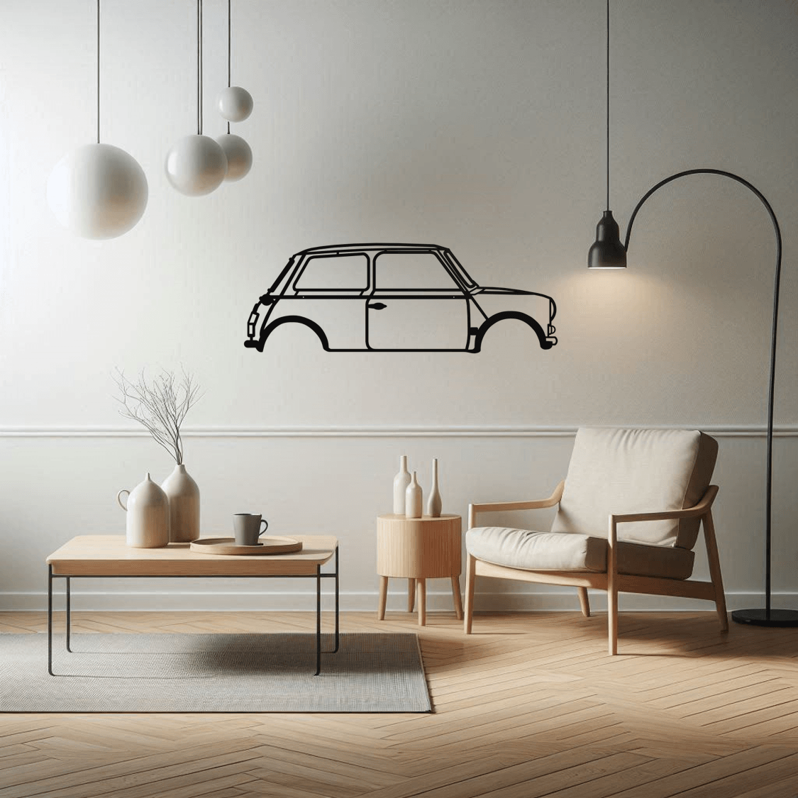 Classic Mini Metal Wall Art Living Room Scene